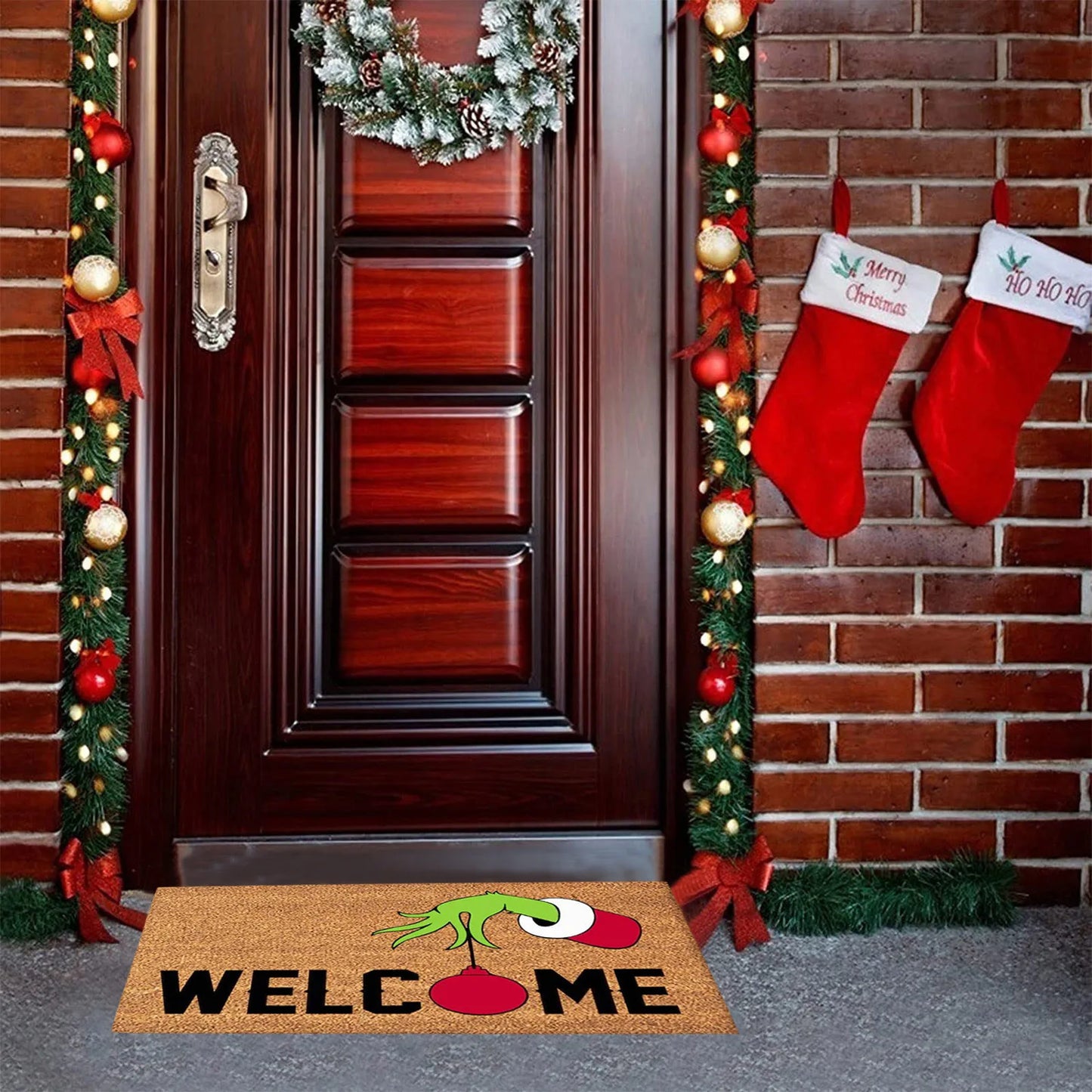 Christmas Door Hanging Wreath – Festive Wall Decoration for Home & Party Décor