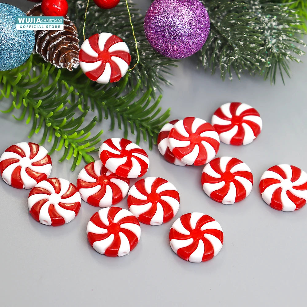 24PCS Mini Candy Canes – Peppermint Swirl Ornaments for Christmas Tree, DIY Crafts & Holiday Decor