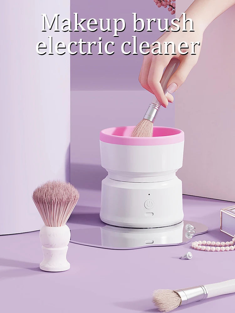 GlowUK™ Portable Electric Makeup Brush Cleaner – Quick & Easy Automatic Cleaning