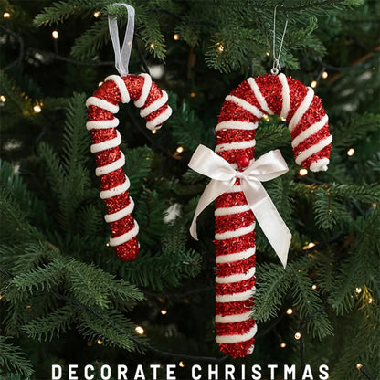 Christmas Lollipop & Candy Cane Pendant Set: Festive Hanging Ball Ornaments for Xmas Tree Décor 1