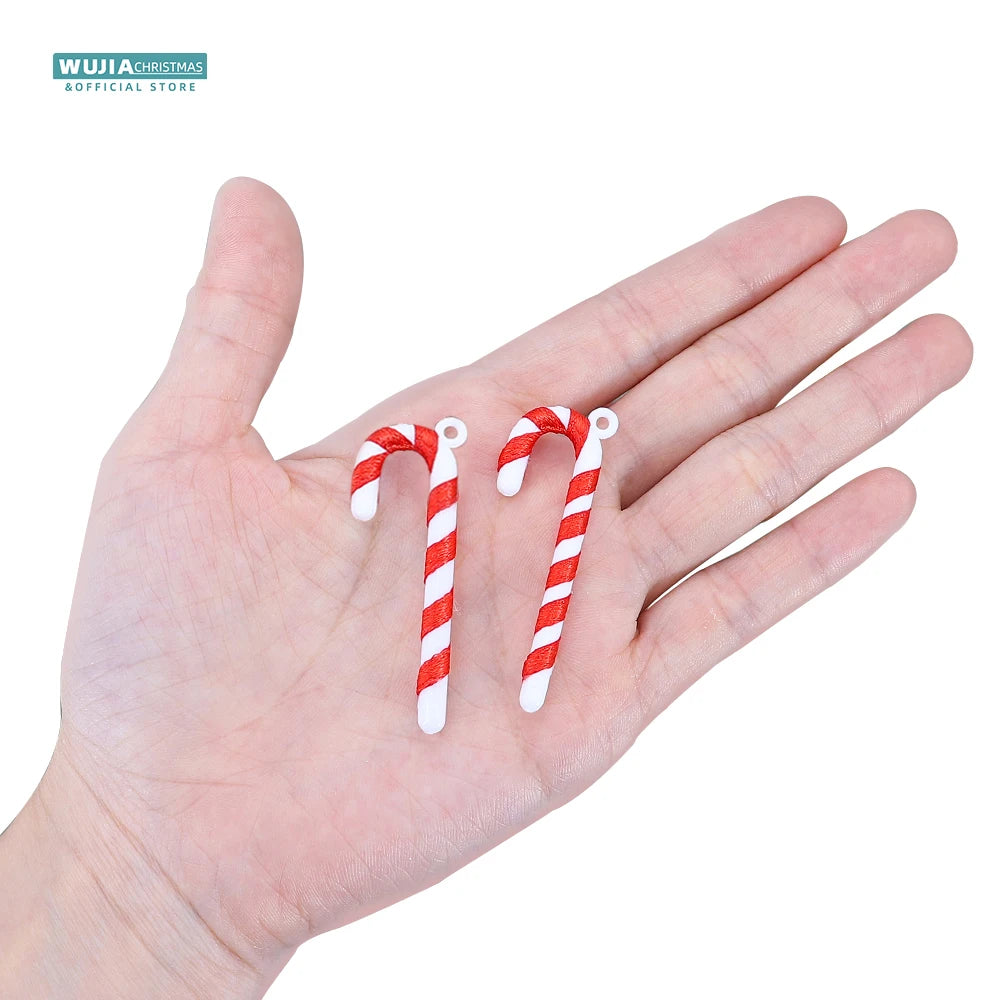 24PCS Mini Candy Canes – Peppermint Swirl Ornaments for Christmas Tree, DIY Crafts & Holiday Decor