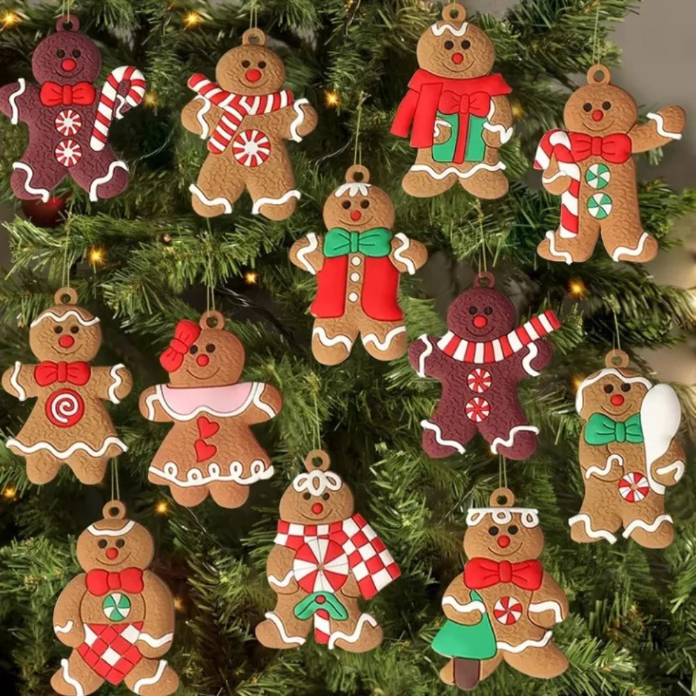 Classic Christmas Gingerbread Man Pendant – Hanging Christmas Tree Ornament, Festive Décor for Home, Holiday Gift