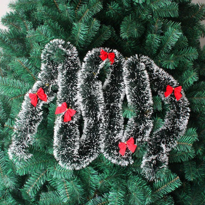 Christmas LED Rattan Garland Decoration – Warm Lit Vine for Staircase, Fireplace, and Door Hanging