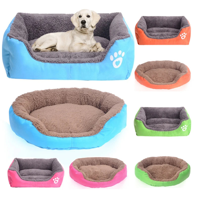 Pet Large Dog Bed Warm House Candy-colored Square Nest Pet Kennel For Small Medium Large Dogs Cat Puppy Plus Size Dog Baskets