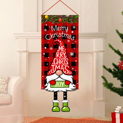 Christmas Hanging Flag – Porch Door Banner, Home Christmas Decorations for 2024, Xmas Ornaments & New Year 2025 Décor