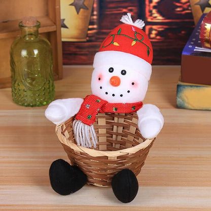 Merry Christmas Santa Claus Candy Storage Basket – Holiday Gift Box & Festive Decoration