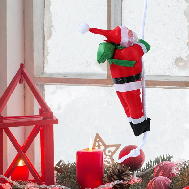 Christmas Santa Claus Ladder Decoration – Festive Hanging Ornament for Home & Tree Decor