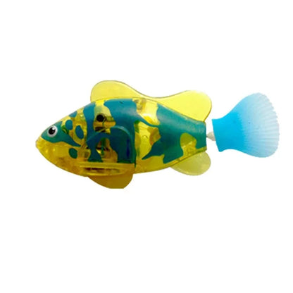 LED Interactive Swimming Robot Fish Toy for Cats: Glowing Electric Fish to Stimulate Pet Hunting Instincts