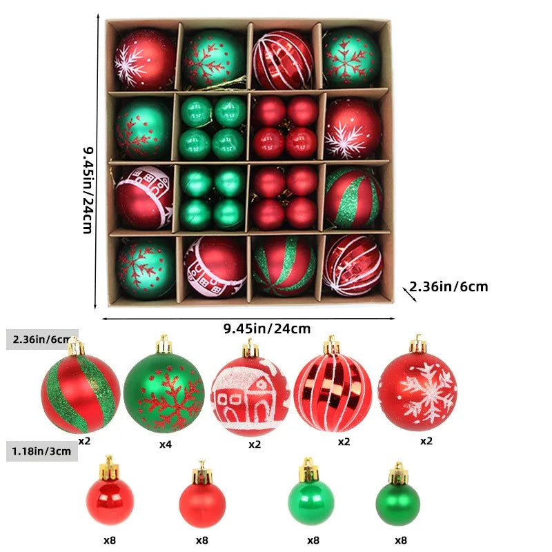 12PCS Christmas Ball Ornaments: Glitter Red and Green Swirl Candy Cane Baubles for Xmas Tree Hanging Décor