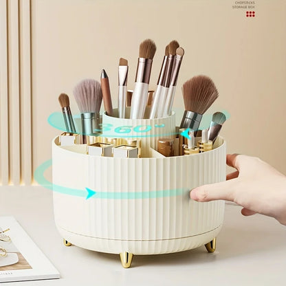 GlowUK™ Desktop Rotating Storage Bucket – Simplify Your Makeup Storage