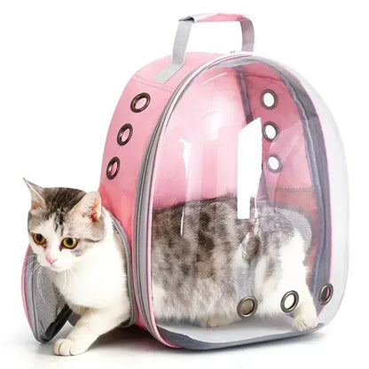 Transparent Bubble Backpack for Cats - Stylish Pet Carrier with Comfortable Space for Your Furry Friend