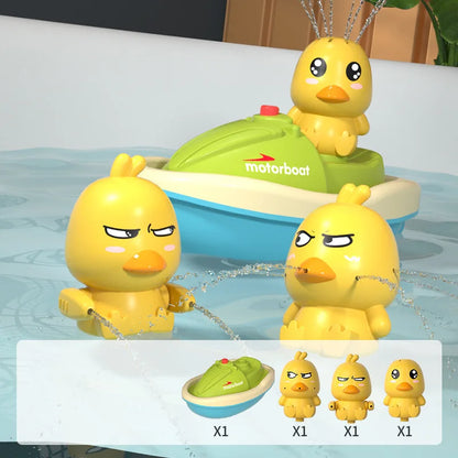 Cute Electric Duck Bath Toy: Water Spray Interactive Bathtub Fun for Kids & Babies