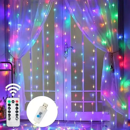 3/4/6M LED Curtain Lights Fairy Garland – 8-Mode USB Light String for Christmas, Weddings, Parties &  Home Décor