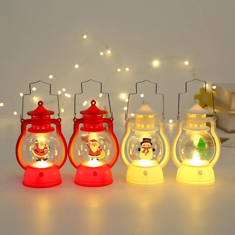 LED Santa & Elk Lantern Wind Light: Festive Christmas Decoration for Home, Navidad 2025 New Year Gifts & Holiday Supplies