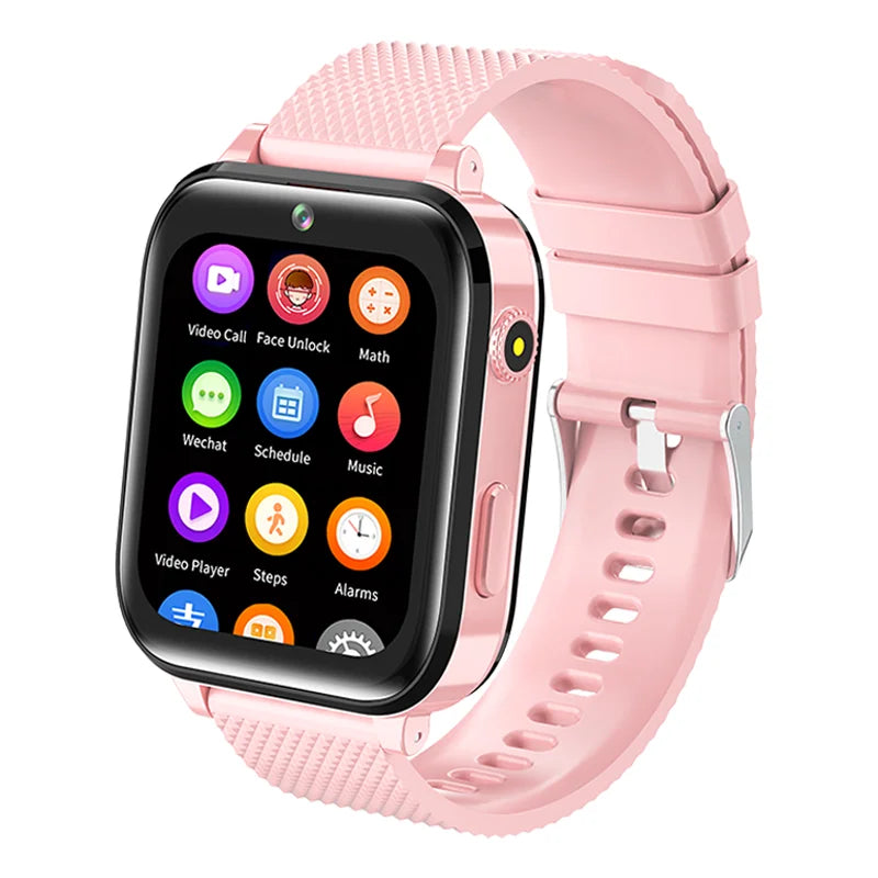 4G Smart Watch Phone for Kids – 1.7" HD Screen, GPS Tracker, WiFi, Video Calling, Face Unlock & Educational Games