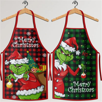 Christmas Aprons for Adults: Thickened Holiday Kitchen Apron for Family Parties & Home Decoration