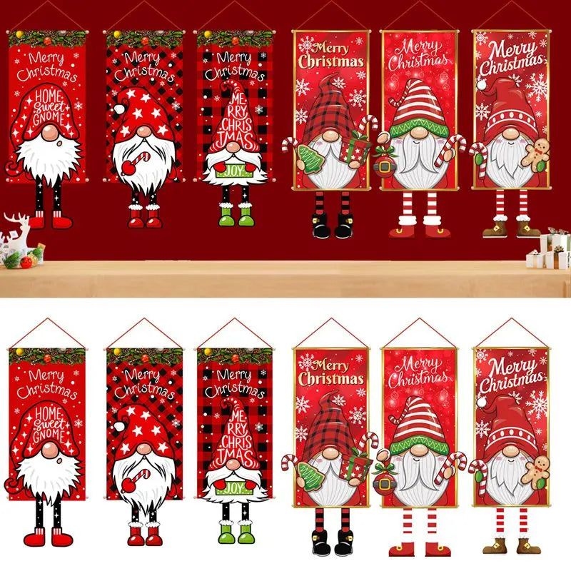 Christmas Hanging Flag – Porch Door Banner, Home Christmas Decorations for 2024, Xmas Ornaments & New Year 2025 Décor