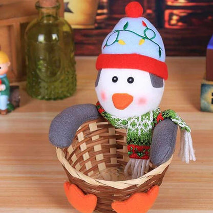 Merry Christmas Santa Claus Candy Storage Basket – Holiday Gift Box & Festive Decoration