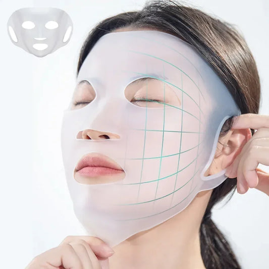 3D Silicone Face Mask - Reusable Skin Care Tool for Firming, Lifting, and Anti-Wrinkle Treatment - UK Quality