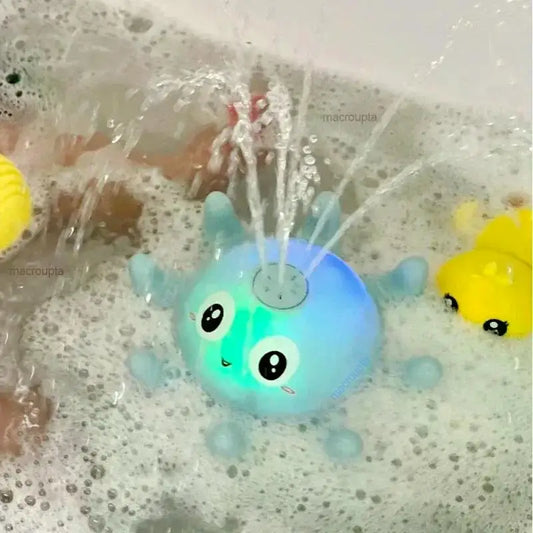 Electric Whale Bath Toy with LED Lights & Music: Spray Water Ball for Kids’ Bathtub Fun