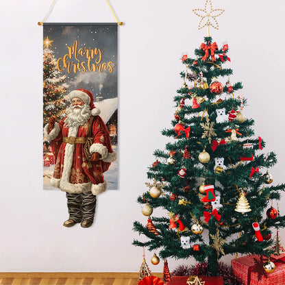 Christmas Gingerbread Man Hanging Flag Navidad Natal Noel Pendant Merry Christmas Decorations For Home 2024 Happy New Year 2025