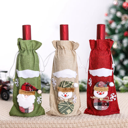 Christmas Wine Bottle Cover – Festive Bottle Decor for Home 2024, Merry Christmas Gift, New Year 2025 Ornament (Copy)