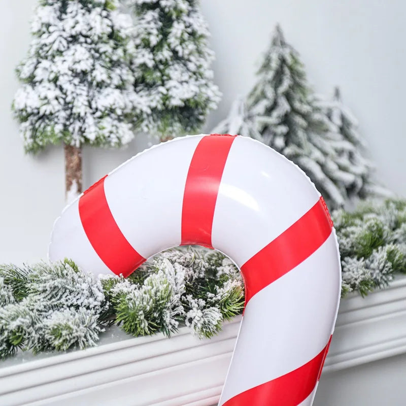 Inflatable Christmas Candy Cane Stick Balloons – Fun Merry Christmas Decorations for Home & New Year 2025