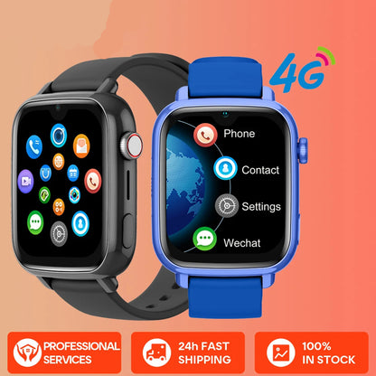 4G Kids Smart Watch – GPS Tracker, WiFi Video Call, SOS, Camera, Child Smartwatch with App Compatibility