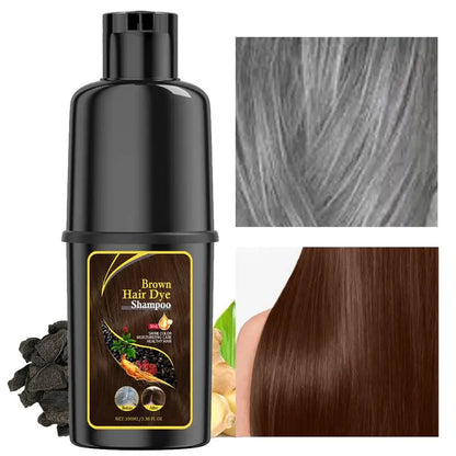 Hair Colour Shampoo – Black Hair Dye, Covers White Hair, Darkening Shampoo in Wine Red, Brown, or Silver Shades