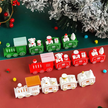 Cute Christmas Train Cake Decorations – Mini Xmas Train Ornaments & Cake Toppers for Holiday Parties, Kids’ Navidad Toys