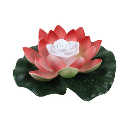 LED Waterproof Floating Lotus Light – Battery Operated Artificial Lily Flower Night Lamp for Pond, Pool, and Garden Décor