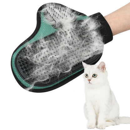 Pet Bath & Grooming Massage Gloves – Silicone Hair Removal Brush for Cats & Dogs