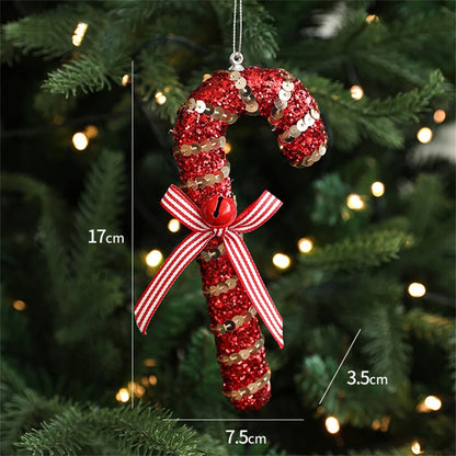 Christmas Lollipop & Candy Cane Pendant Set: Festive Hanging Ball Ornaments for Xmas Tree Décor 1