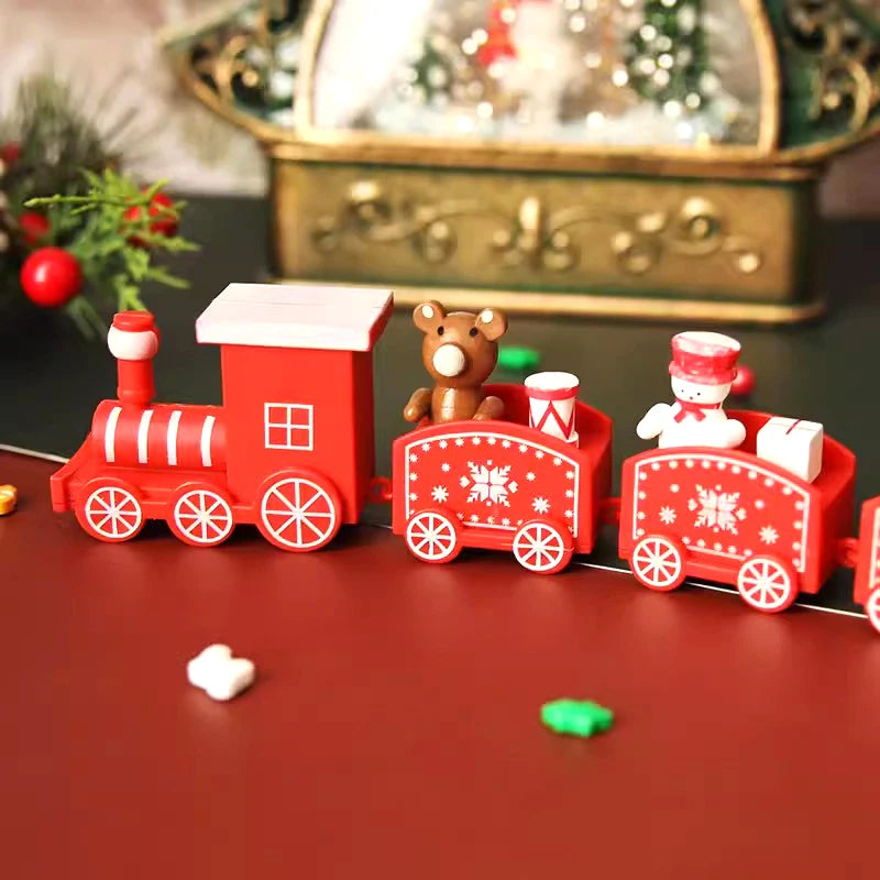 Cute Christmas Train Cake Decorations – Mini Xmas Train Ornaments & Cake Toppers for Holiday Parties, Kids’ Navidad Toys