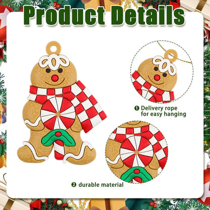 Classic Christmas Gingerbread Man Pendant – Hanging Christmas Tree Ornament, Festive Décor for Home, Holiday Gift