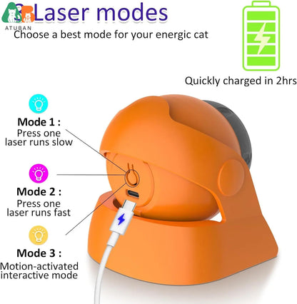 Automatic Cat Laser Toy – Interactive Rechargeable Pet Toy with Motion Sensor & Adjustable Angles