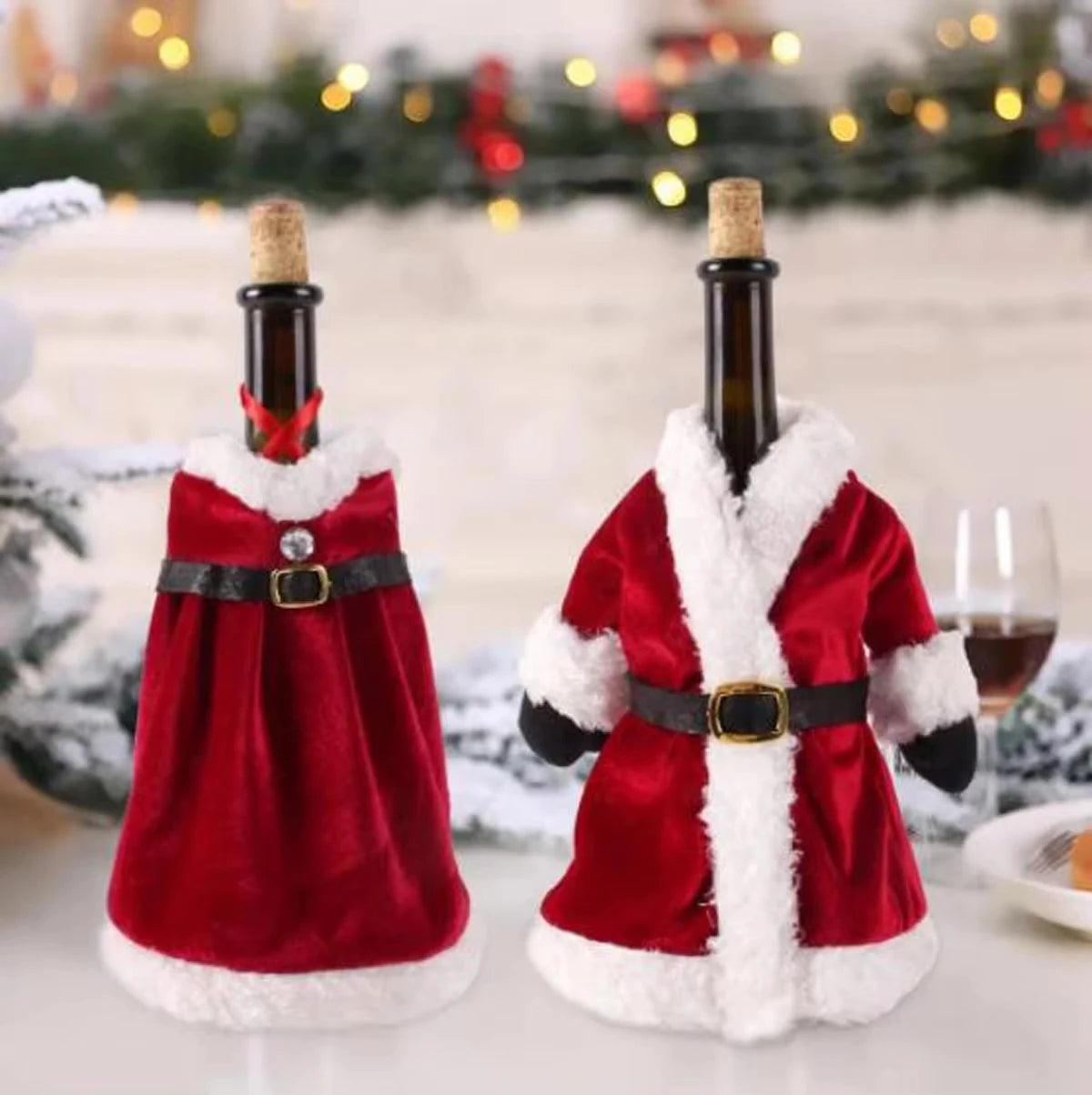 Christmas Wine Bottle Cover – Festive Bottle Decor for Home 2024, Merry Christmas Gift, New Year 2025 Ornament (Copy)