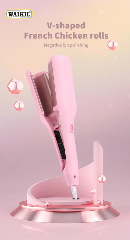 2024 Portable Mini Curling Wand: Negative Ion Wave Hair Styler, Fast-Heating Egg Roll Curling Machine for Travel & Home Use