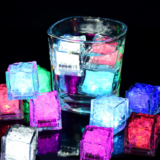 5-10PCS Waterproof LED Ice Cubes - Multi-Colour Flashing Glow Lights for Bar, Club, Party, & Wine Decoration