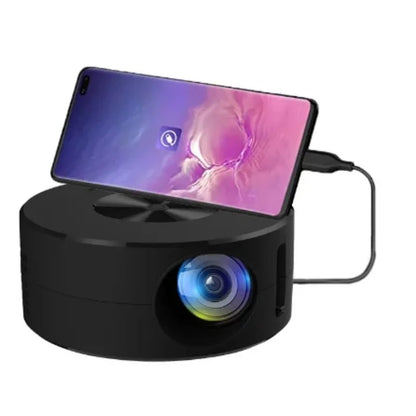 YT200 Smart Mini Projector: Portable HD LED Home Theatre with Auto-Focus & Mobile Screen Sharing for iPhone & Android  Optimized