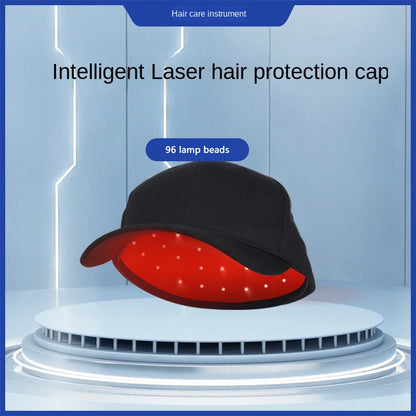 Red Light  Hat with 96 Lamp Beads Laser Hair Growth Cap Professional Cap for Greasy Scalp Hair Care Adjustable Rear Strap