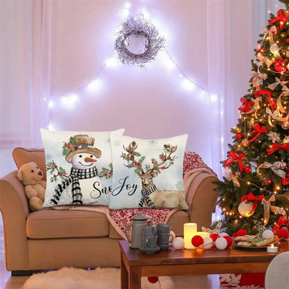 Merry Christmas Cushion Cover Set – Festive Pillowcases for Home Décor, Holiday Ornament for 2025