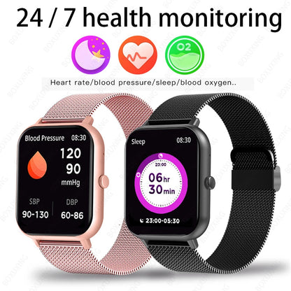 2024 Xiaomi Smart Watch for Women & Men – Bluetooth Call, Fitness Tracker, Health Monitor, Fashionable Smartwatch for Sports & Lifestyle