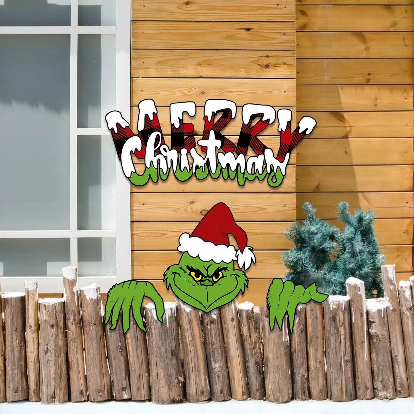 Christmas Fence Peeker Decorations: Peeking Garden Yard Ornaments for Festive Outdoor Décor