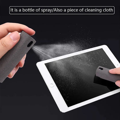 2-in-1 Phone Screen Cleaner Spray with Microfiber Cloth - Streak-Free Cleaner for Phones, Tablets, and Laptops - UK Approved